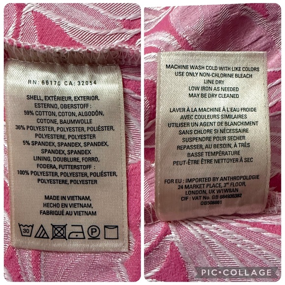 Anthropologie Maeve Claribel Jacquard Applique Barbiecore Dress Size 6 - Picture 15 of 16